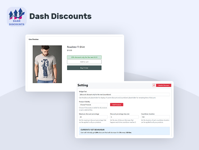 shopify public app portfolio - Dash Discounts