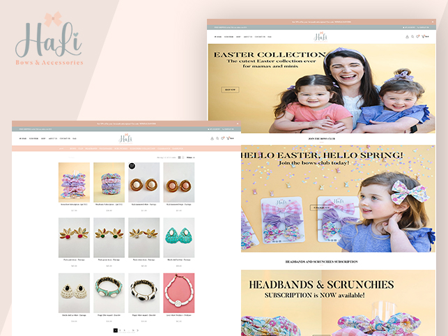 shopify website development portfolio - Kids Clothing and Accessories Website
